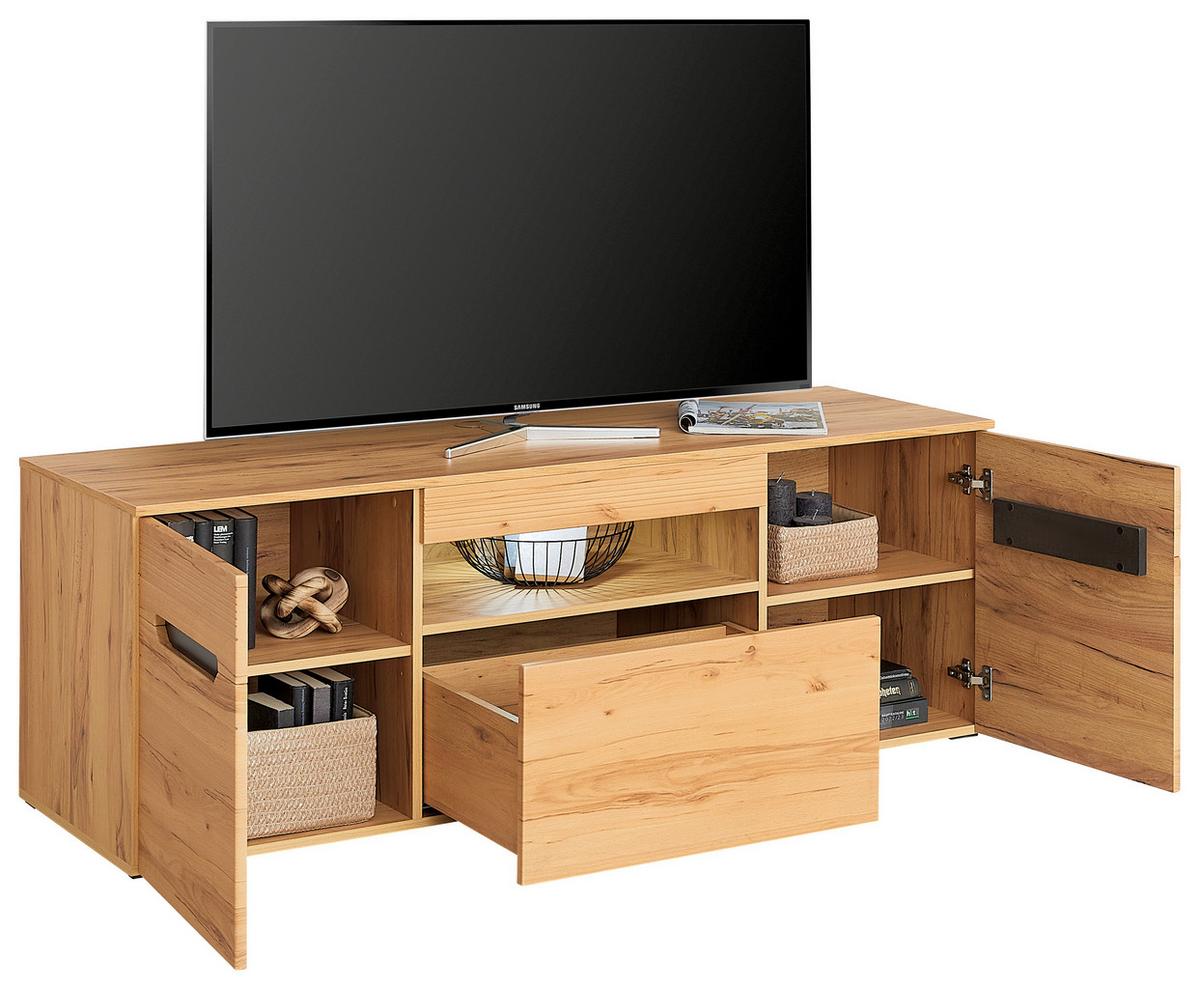 TV-Lowboard Alana 156,6 cm Crenata Dekor - MODERN, Holzwerkstoff (156,6/57,4/50cm)