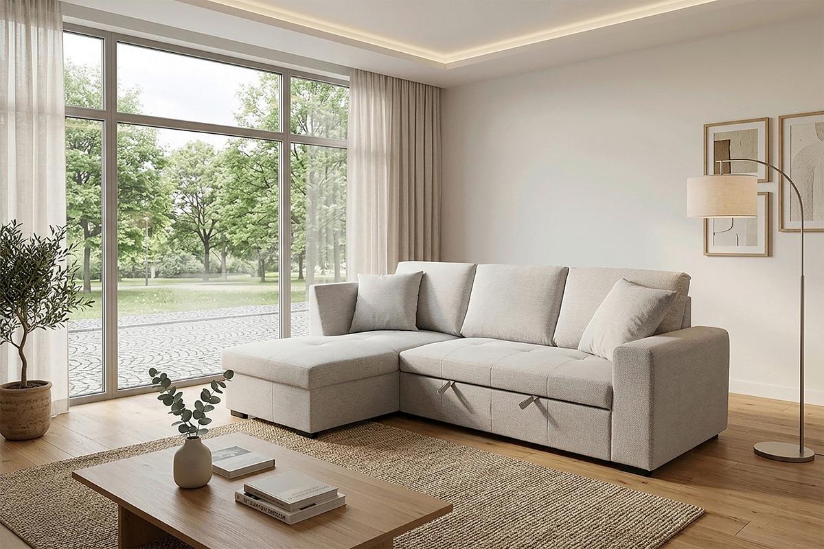 Ecksofa Lukas Silberfarben S: 158x239 Cm - Silberfarben, Trend, Textil (158/239cm)