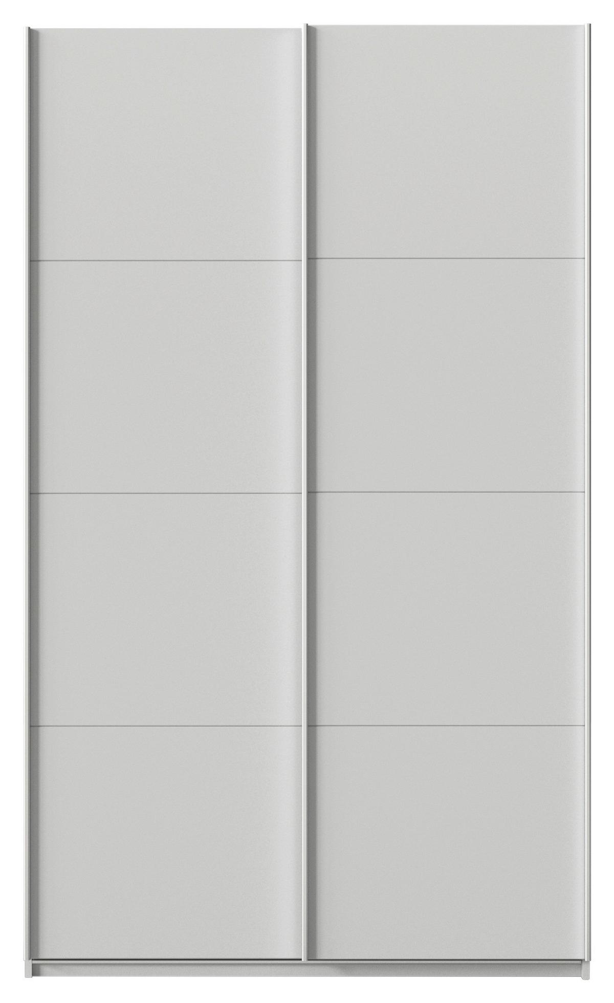 Schwebetürenschrank Feldkirch 136 Maxihöhe - Hellgrau, MODERN, Holzwerkstoff (136/229/62cm)