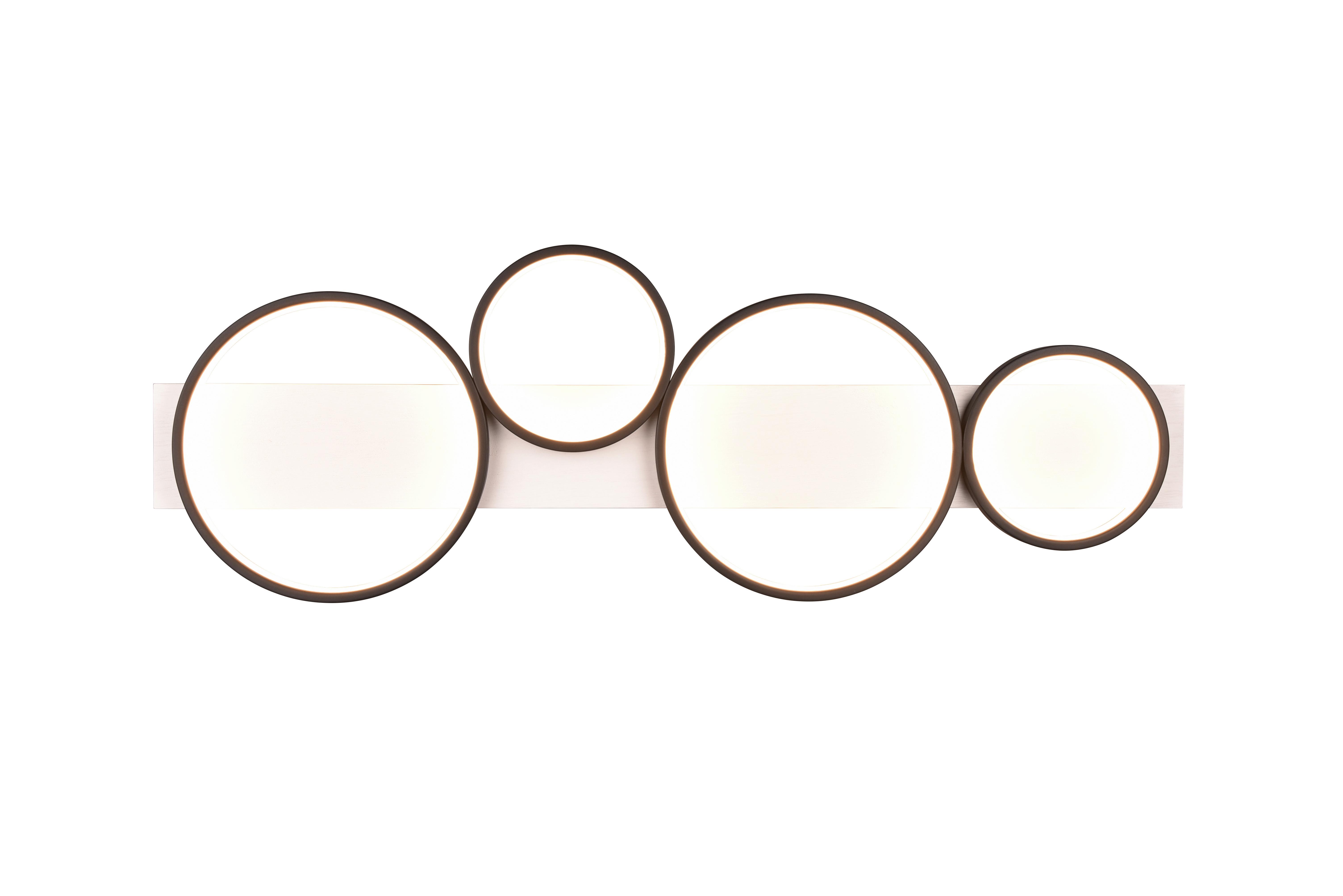 Led-deckenleuchte, Switchdim 643810432 Medera - Schwarz/Weiß, Design, Holz/Metall (100/34,5/8cm) - Trio Leuchten