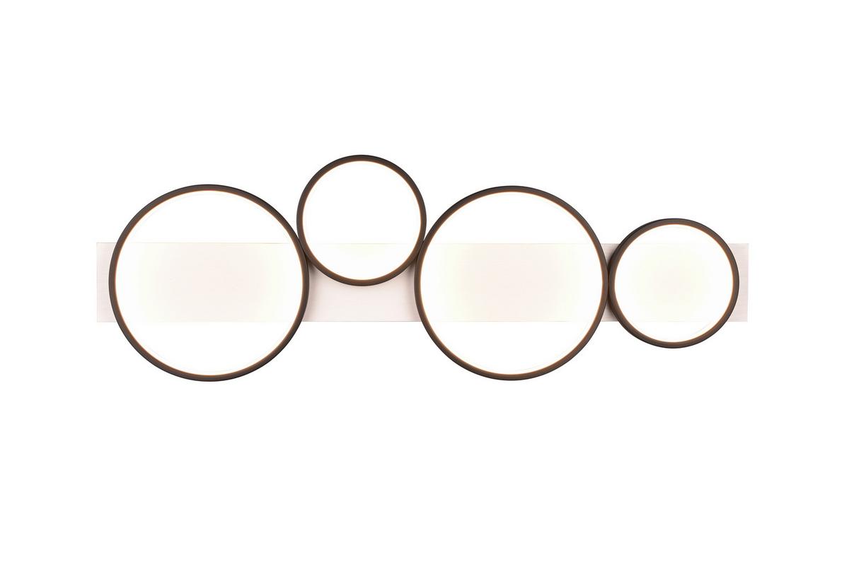 LED-Deckenleuchte, Switchdim 643810432 Medera - Schwarz/Weiß, Design, Holz/Metall (100/34,5/8cm) - Trio Leuchten