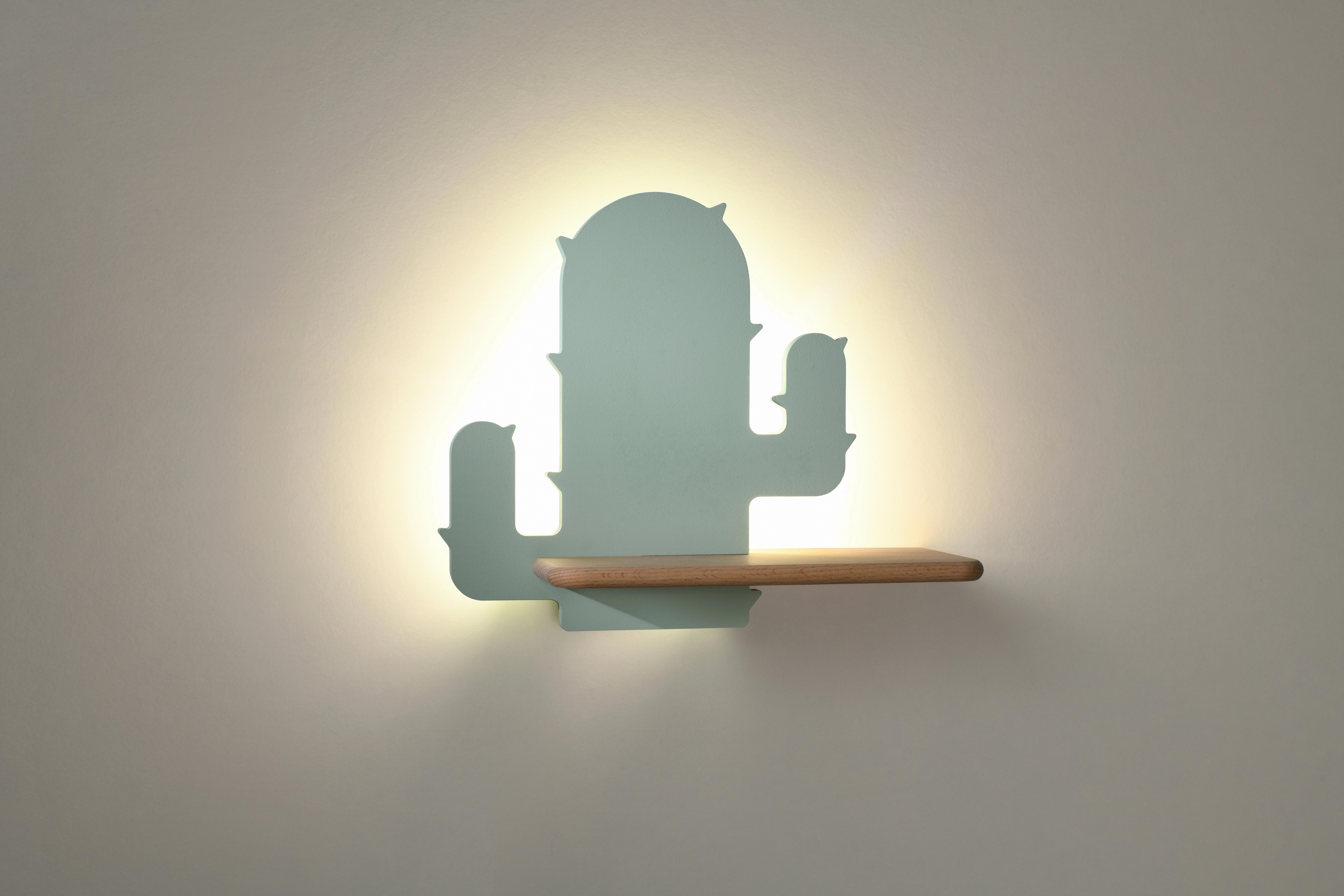Kinderwandleuchte 21-00903 Cactus 1 - Grün, Basics, Holz/Holzwerkstoff (33/12/27.5cm)