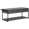 Waschtischunterschrank New York B: 107,5cm Grau - Schwarz/Grau, MODERN, Holzwerkstoff/Metall (107,5/43,5/47,5cm) - MID.YOU