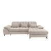 Eckschlafsofa Delphino, Beige S: 273x189 cm - Beige/Schwarz, MODERN, Textil (273/189cm) - Livetastic