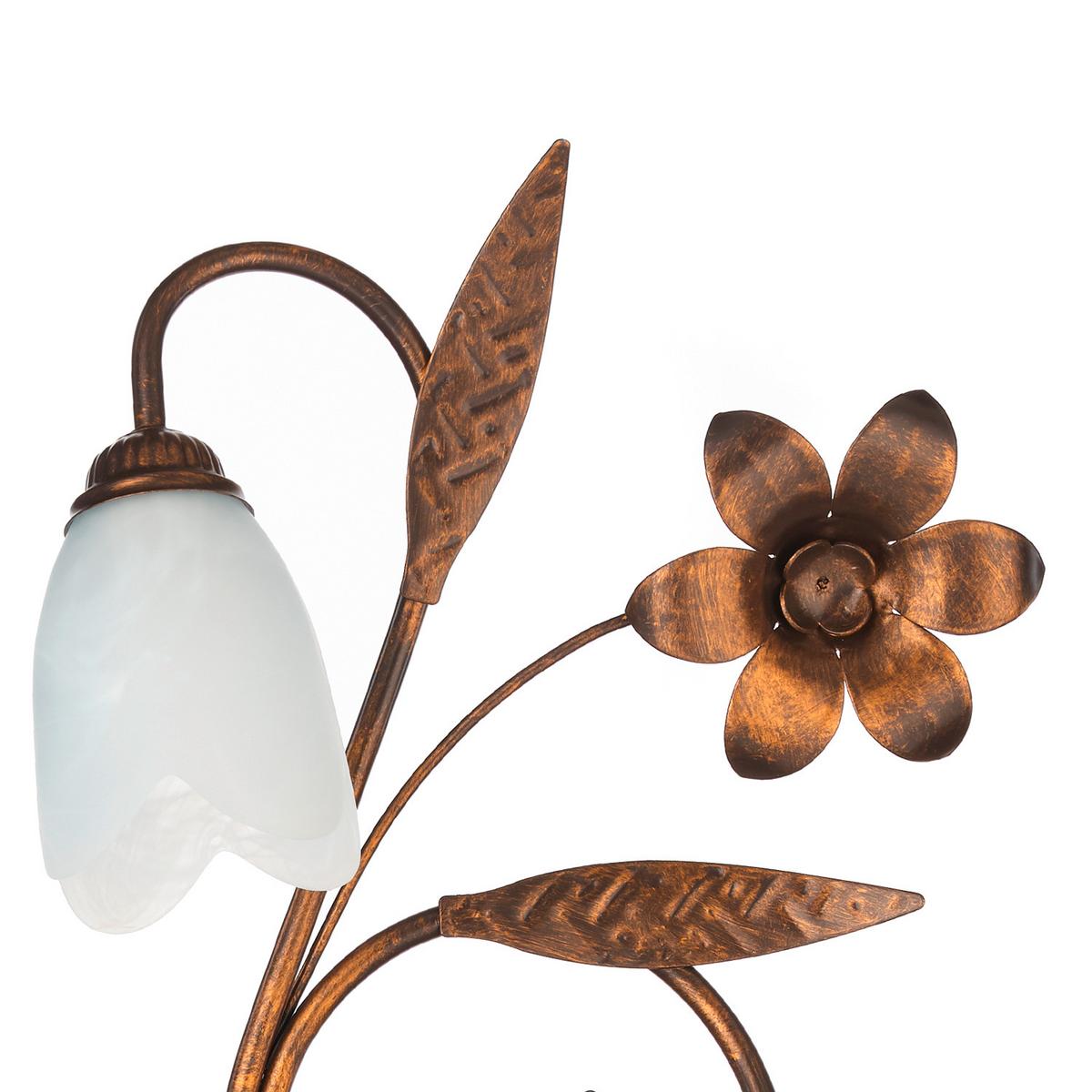 Wandleuchte 4240/Ap2 - Bronzefarben, KONVENTIONELL, Glas/Metall (35/19/47cm)