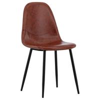 Stuhl-Set Polar - Schwarz/Braun, Design, Textil/Metall (44/87/53cm) - Livetastic