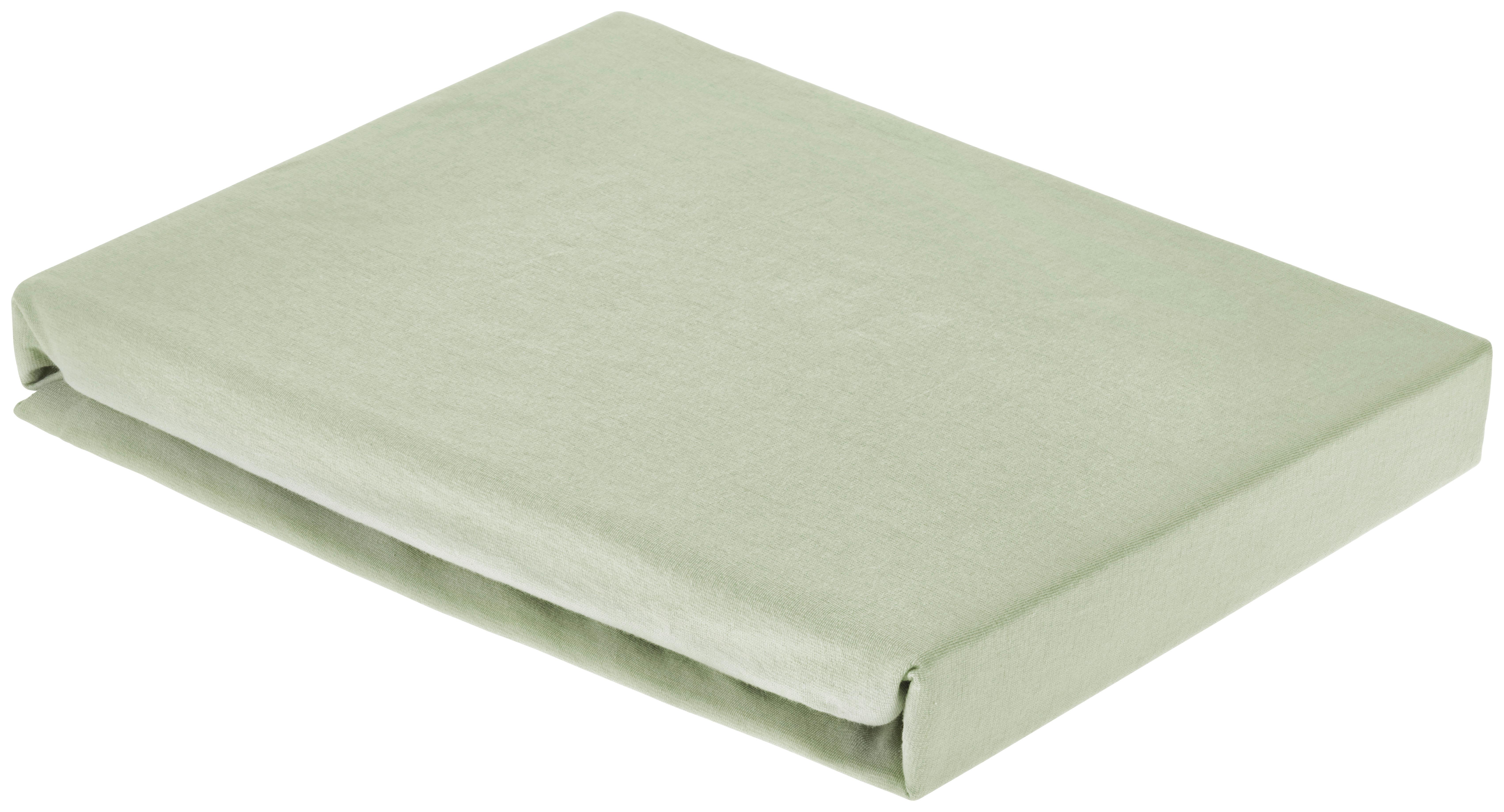 Prostěradlo Na Vrchní Matraci Elasthan Topper, 160/200cm - zelená, textil (160/200/15cm) - Premium Living