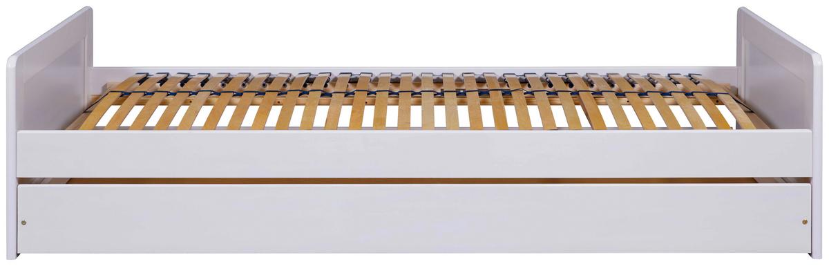 Ausziehbett Surf - Weiß/Naturfarben, MODERN, Holz (90/190cm) - MID.YOU