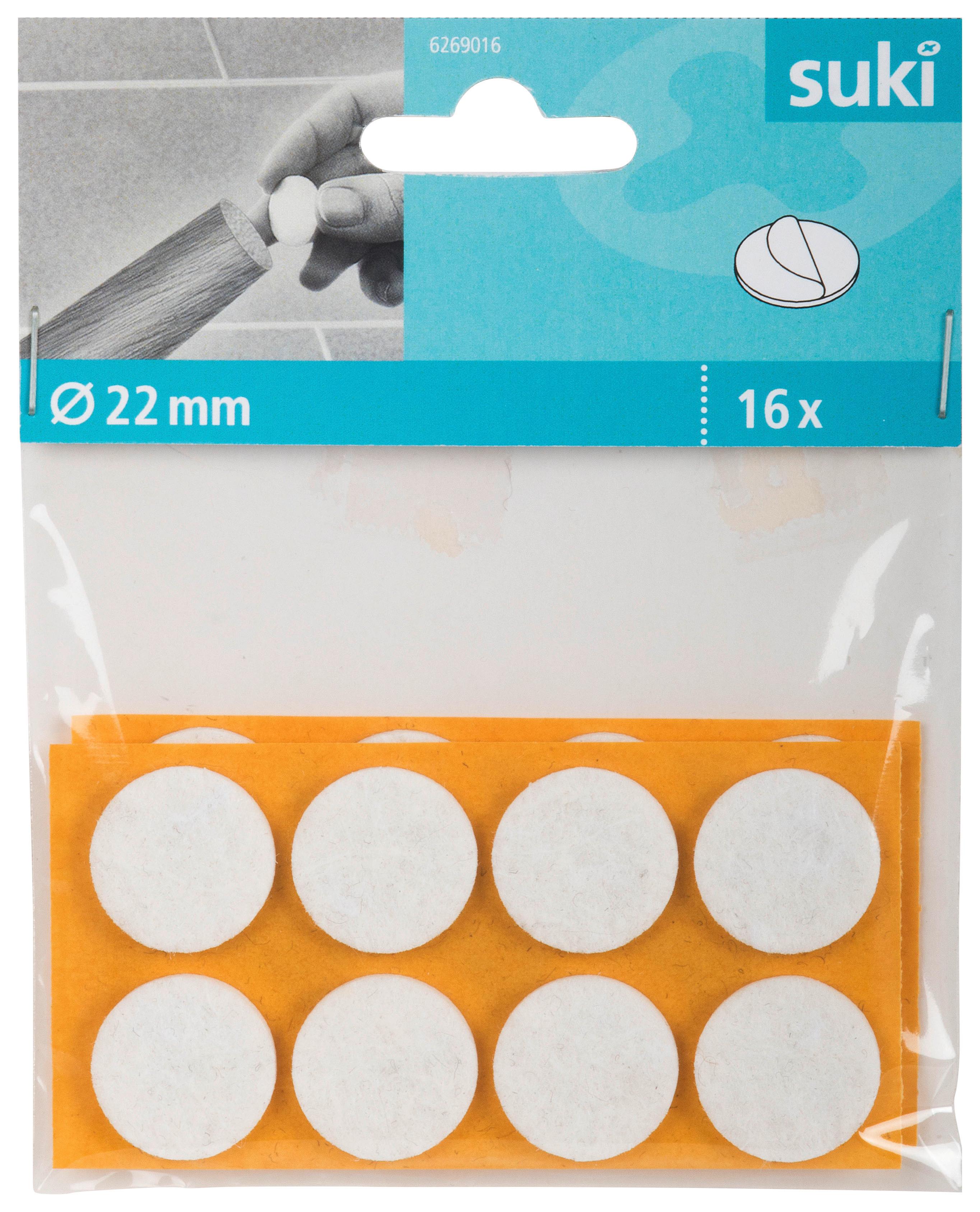 Filc Korond 22mm, 16db - fehér, műanyag (2,2cm) - Suki