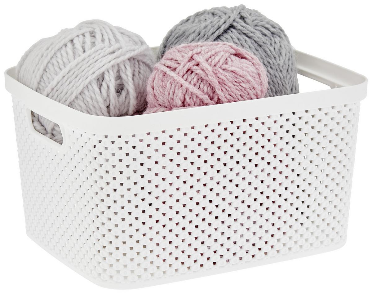 Tárolókosár 7l Diamond - fehér, Basics, műanyag (27/22/15cm) - Luca Bessoni