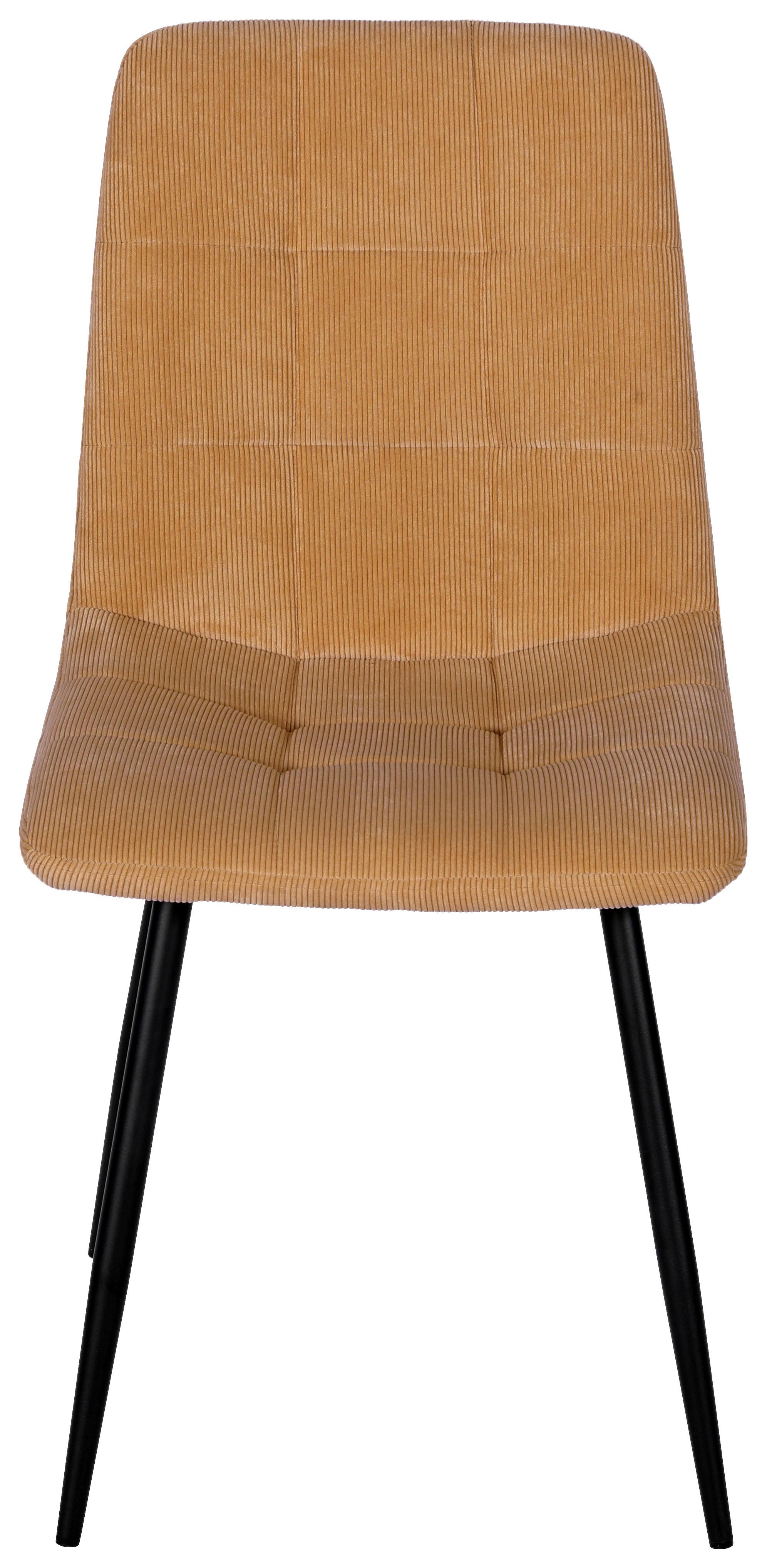 Židle Nino - černá/žlutá, Moderní, kov/dřevo (45/87/57cm) - Modern Living