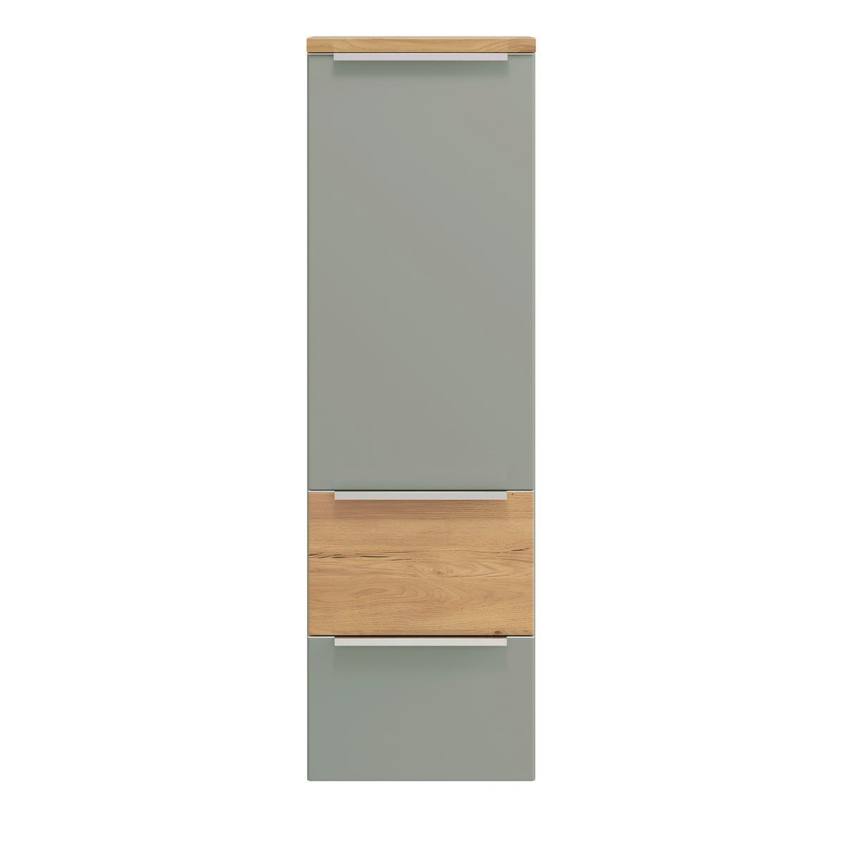 Midischrank Verona Schilfgrün/Wildeiche B: 40cm - Schilfgrün/Wildeiche, Trend, Holzwerkstoff (40/130/35cm) - Held