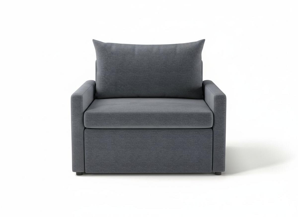 Schlafsessel Cologne Dunkelgrau B: 92cm - Dunkelgrau/Schwarz, Design, Textil (92/89/103cm) - MID.YOU