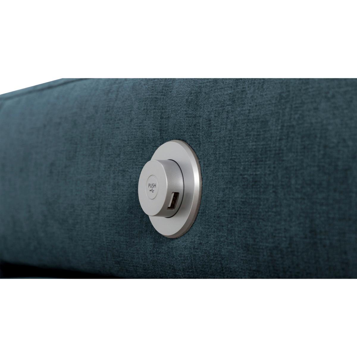 3-SitzerSofa m. Schlaffunktion Sirius S blau, B: 251cm - Blau/Schwarz, KONVENTIONELL, Holz/Holzwerkstoff (251/96/100cm)