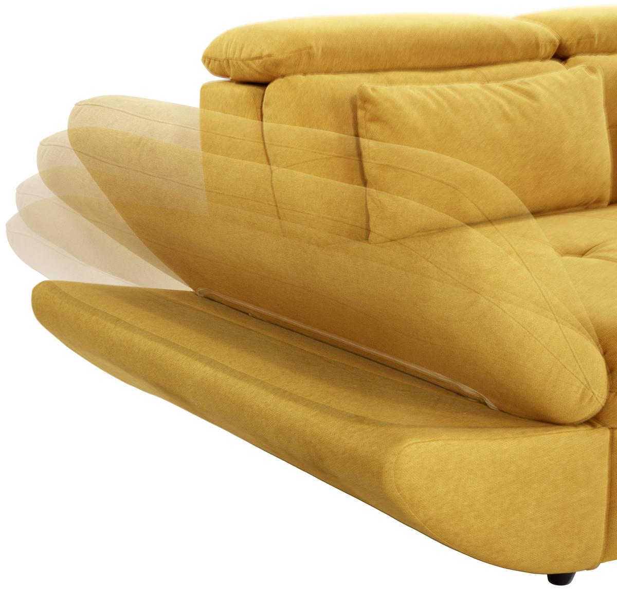Sedacia súprava PARK, pravá, kari žltá - čierna/kari žltá, Modern, textil/plast (311/233cm) - Luca Bessoni