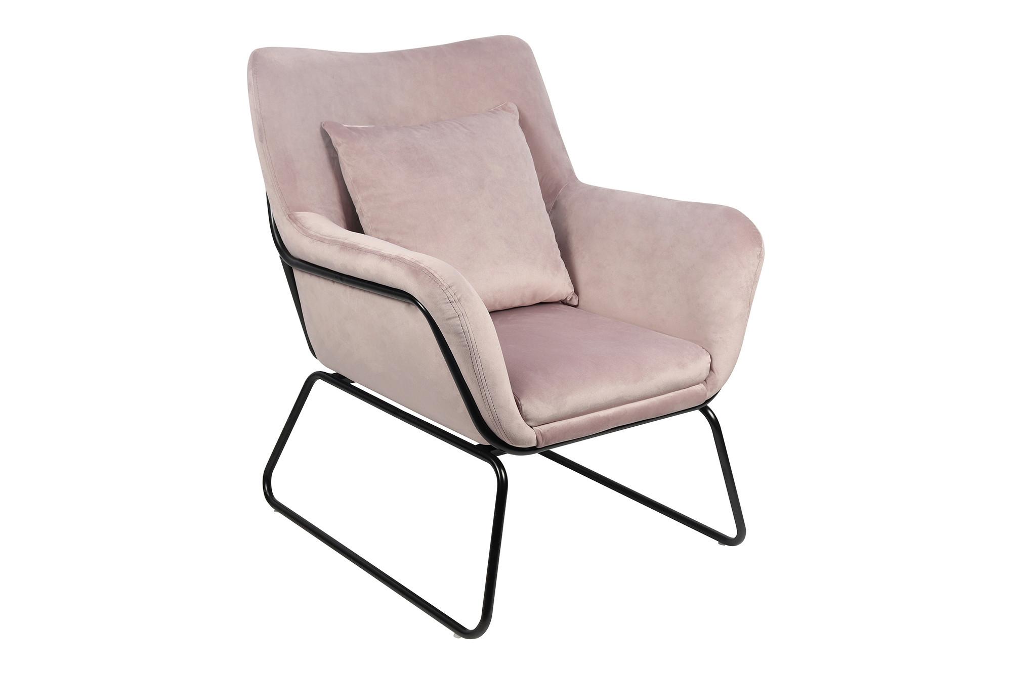 Sessel Rosa B: 68 Cm - Messingfarben/Rosa, MODERN, Textil (68/82/75cm) - Livetastic