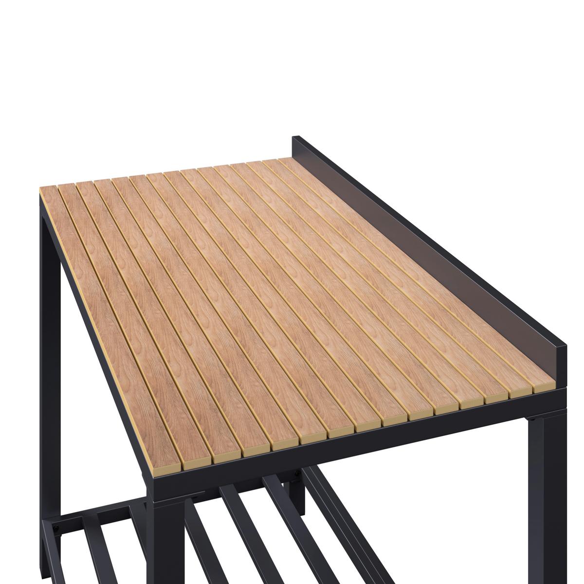 Outdoorküche Bern - Anthrazit/Naturfarben, Basics, Kunststoff/Metall (110/90/61cm) - Beldano