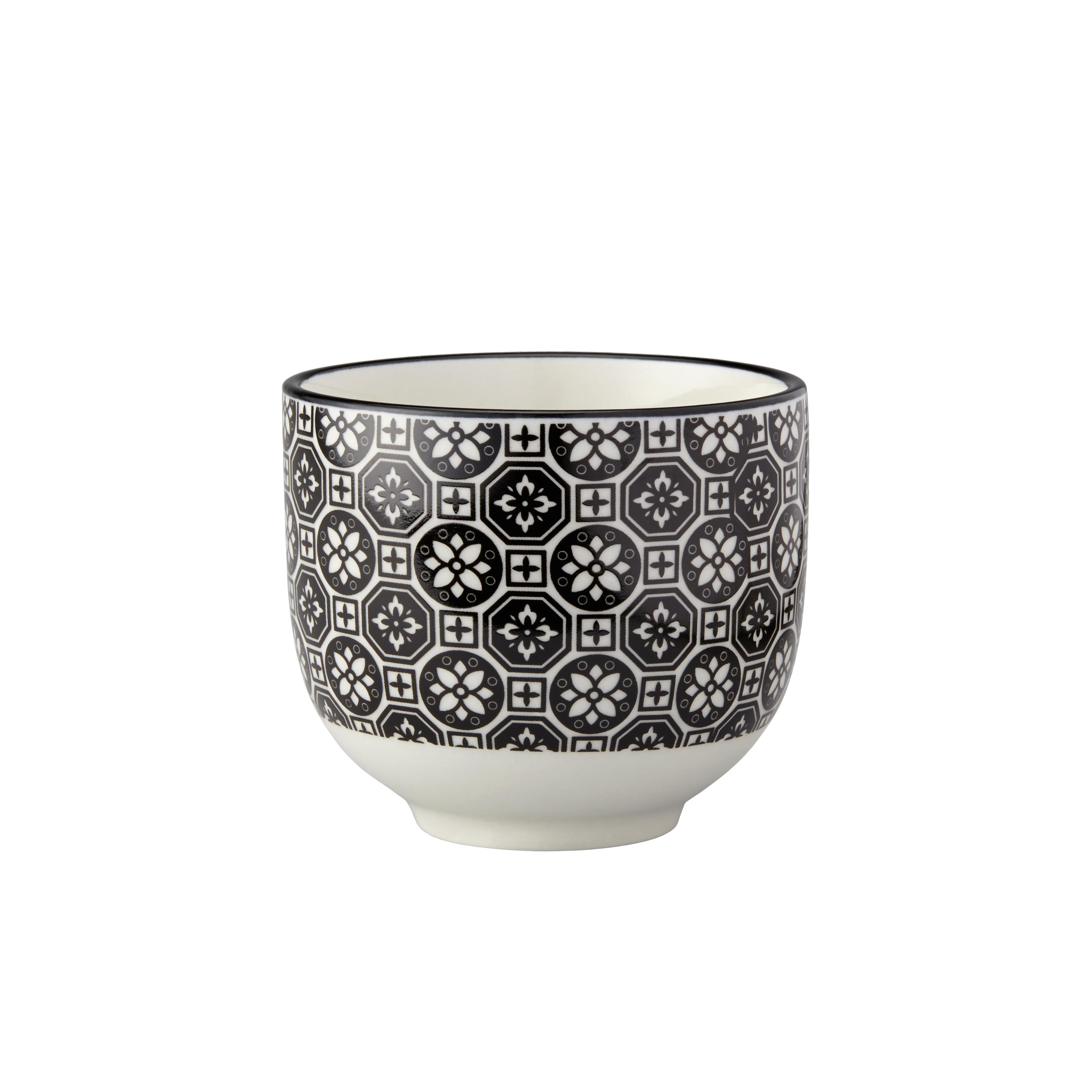 ŠÁLEK NA ČAJ Shiva - bílá/černá, Lifestyle, keramika (7/6cm) - Modern Living