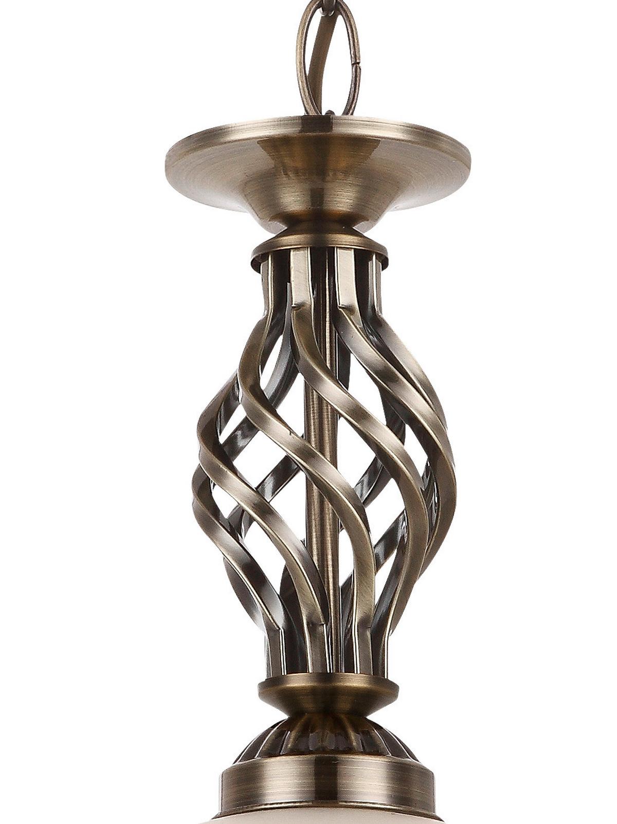 Hängeleuchte Rena H: 120 cm 1-Flammig, Antik-Look - ROMANTIK / LANDHAUS, Glas/Metall (30/120cm) - Globo