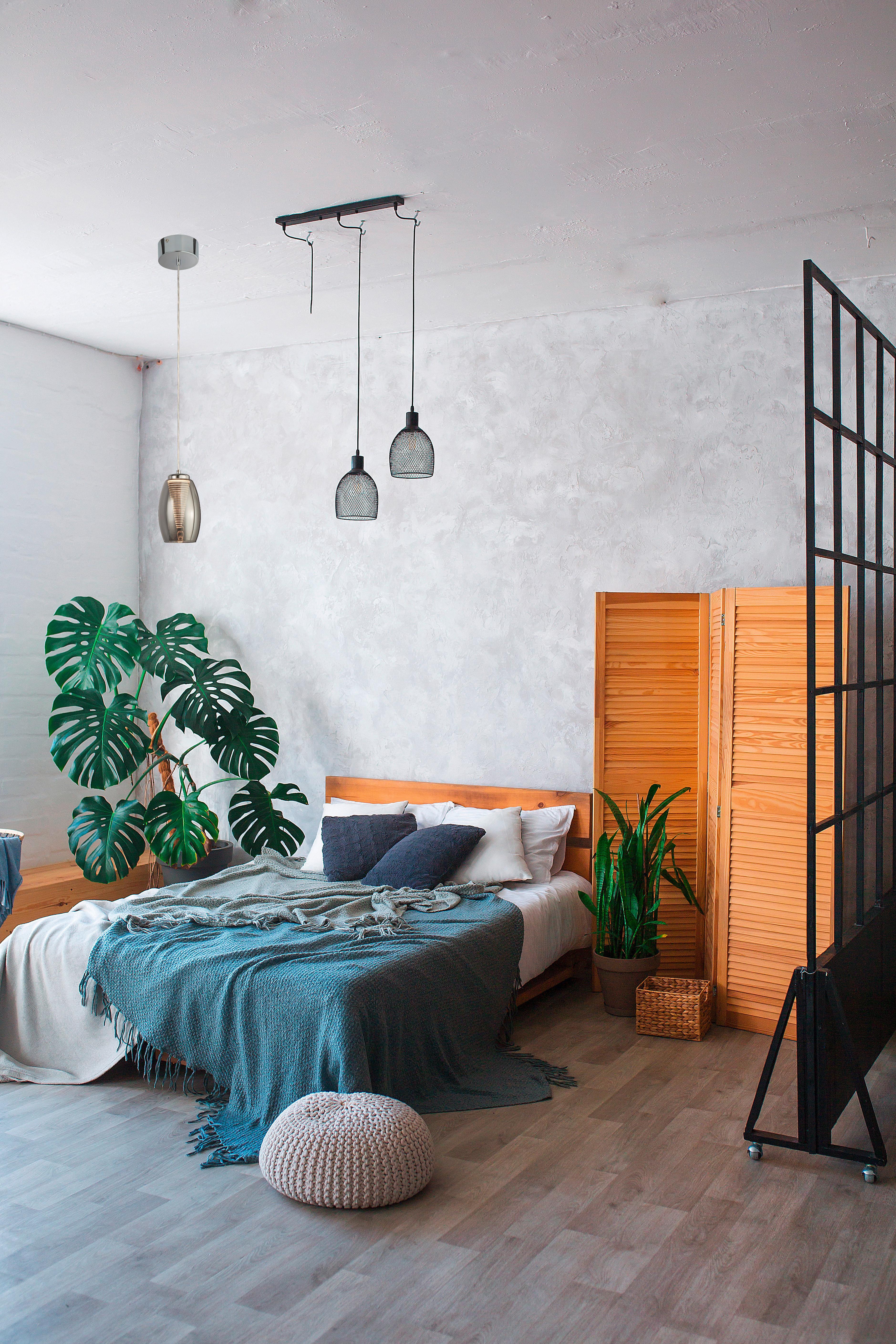 Led-hängeleuchte 97291-1sm - Chromfarben, Design, Glas/Textil (11.5/120cm)