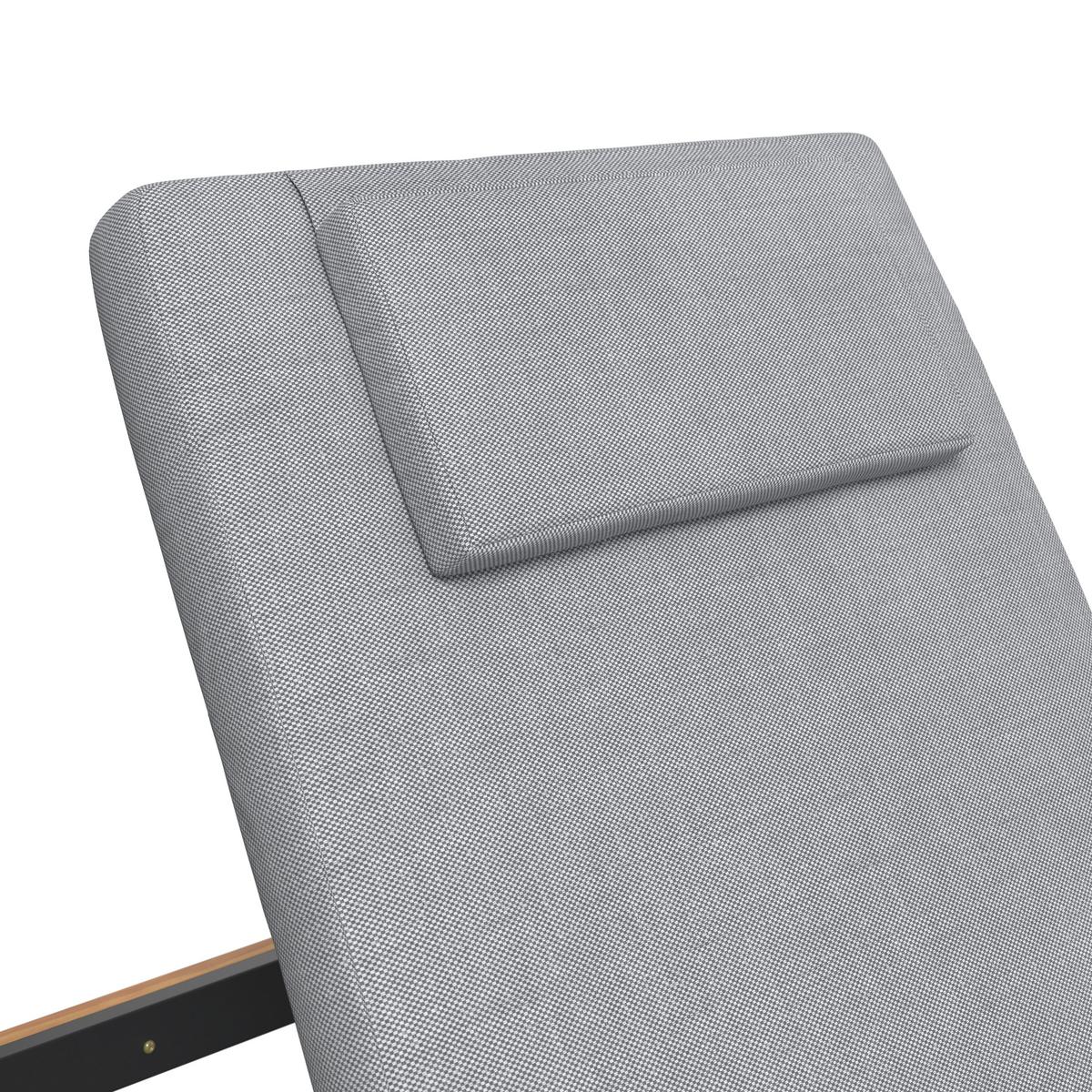 Sonnenliege Malibu - Grau, MODERN, Holz/Textil (200/95/65cm) - Beldano