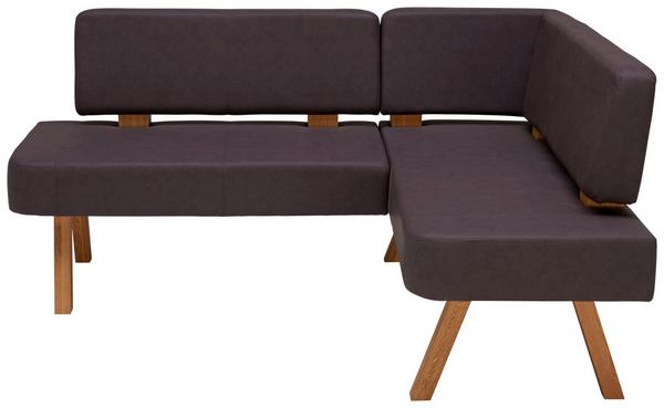 Braune Eckbank in Lederoptik