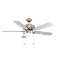 Deckenventilator Eichefarben 4 Kunststoffflügel LED-Leuchte - Eichefarben/Silberfarben, KONVENTIONELL, Glas/Kunststoff (132/44cm) - Eglo