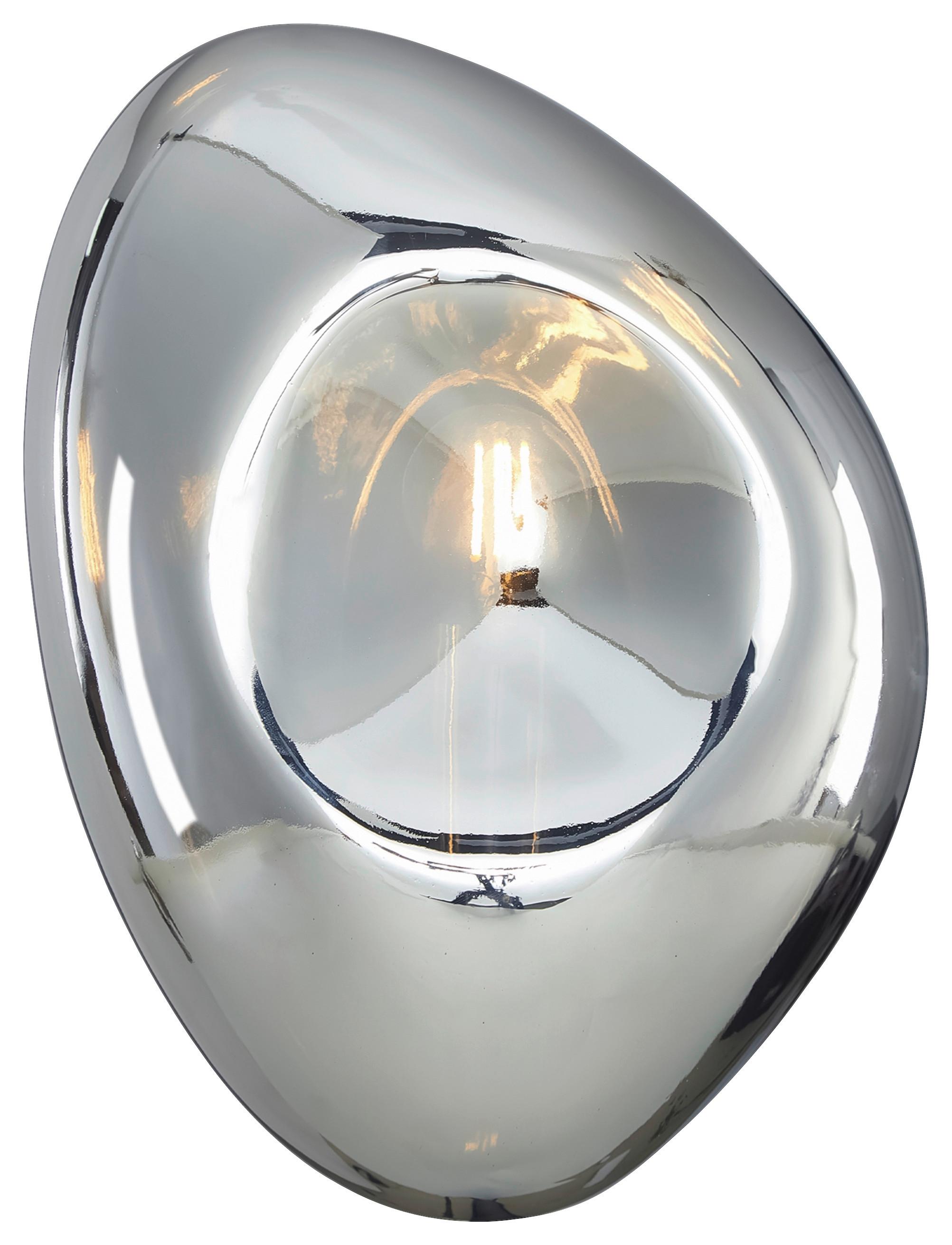 Wandleuchte Mabell - Chromfarben/Schwarz, Basics, Glas/Metall (20,8/27,5/12,8cm) - MAYTONI