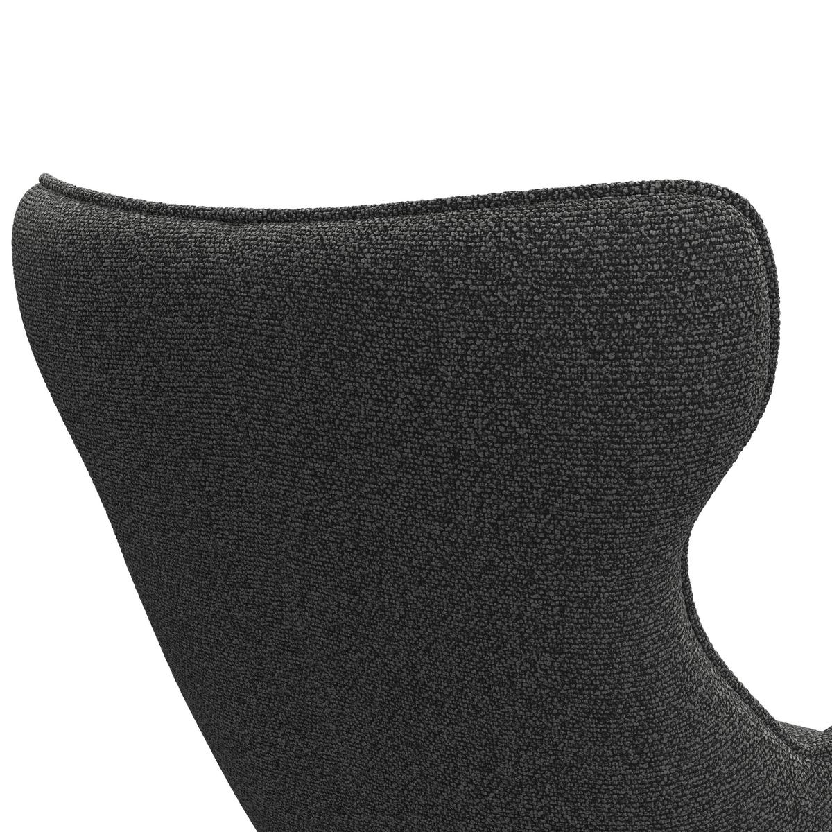 Relaxsessel Bogota Leinenoptik grau, 360° drehbar - Schwarz/Grau, MODERN, Textil/Metall (76/101/86cm) - Luca Bessoni