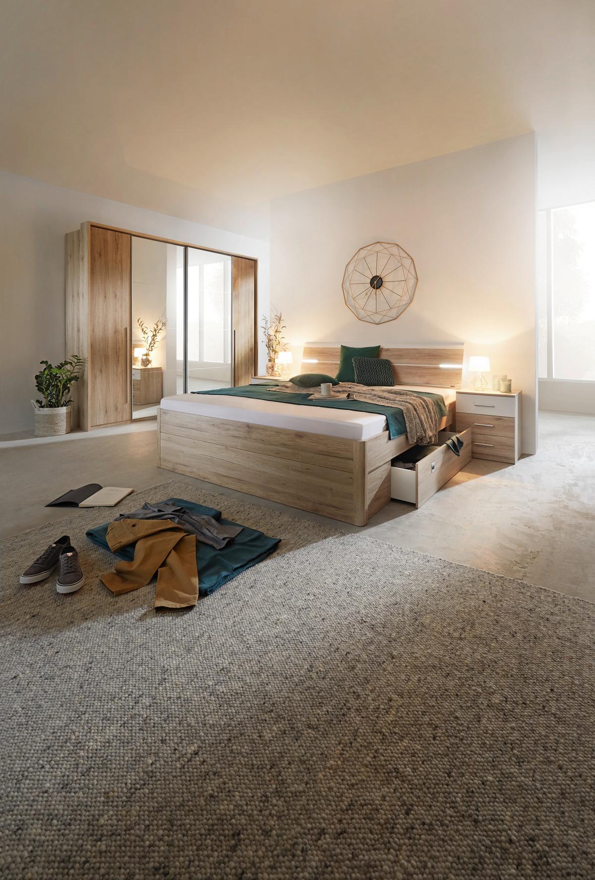 Passpartoutrahmen Tempo Eiche San Remo Dekor - Eiche San Remo, KONVENTIONELL, Holzwerkstoff (276/230/17cm) - Carryhome