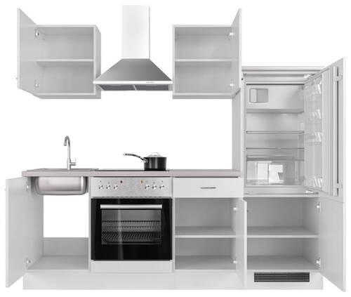 Küchenblock Wito G-220-1706-002 - Hellgrau/Weiß, MODERN, Holzwerkstoff (220cm) - FlexWell