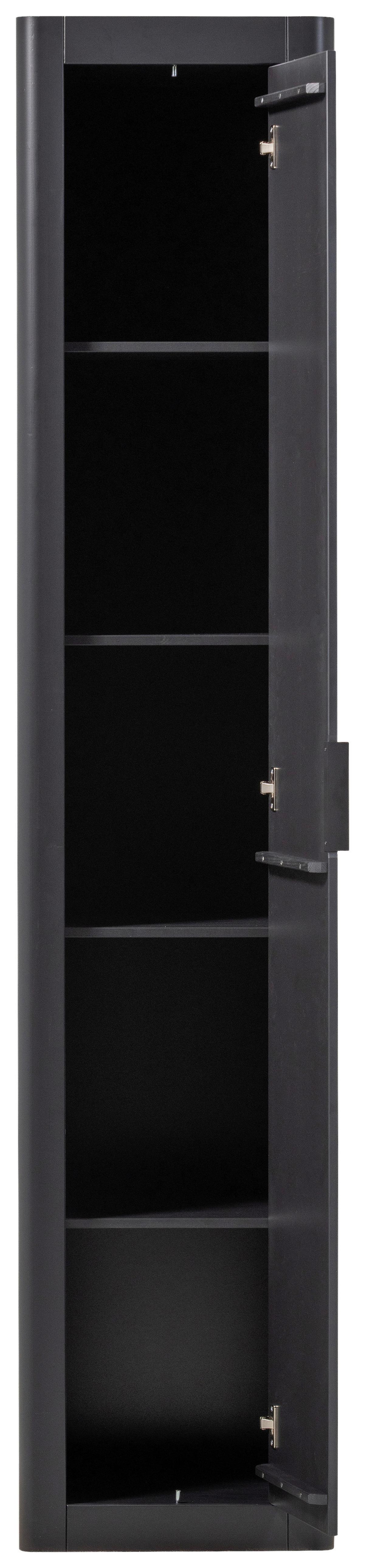 Mehrzweckschrank Gunnar Schwarz B: 45 cm - Schwarz, Design, Holz (45/217/39cm) - Livetastic