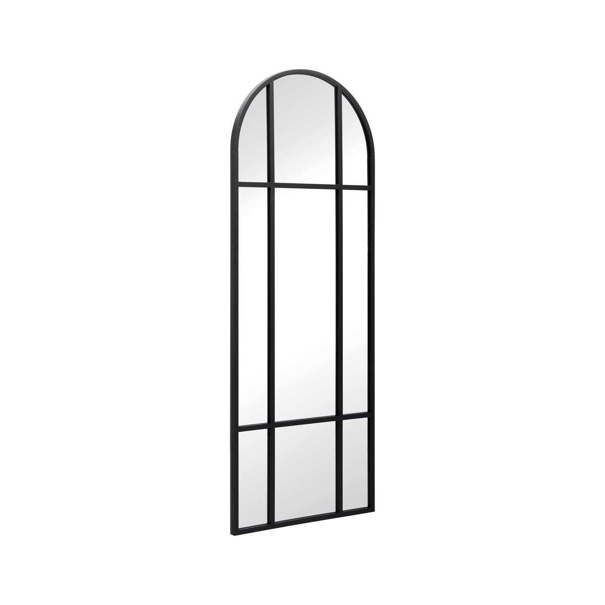 Zrkadlo MADON - čierna, Modern, kov/sklo (70/185/3cm) - P & B