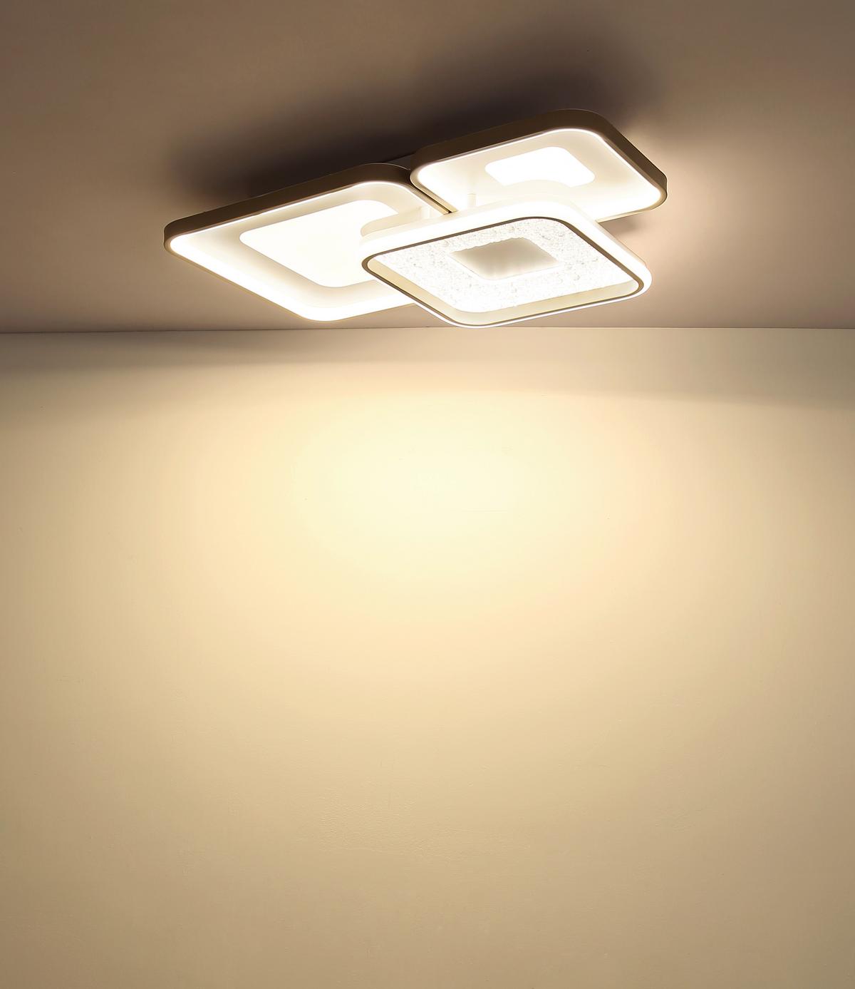 LED-Deckenleuchte 2700-6000k - Sandfarben/Klar, Design, Kunststoff/Metall (65/45,5/10cm) - Globo