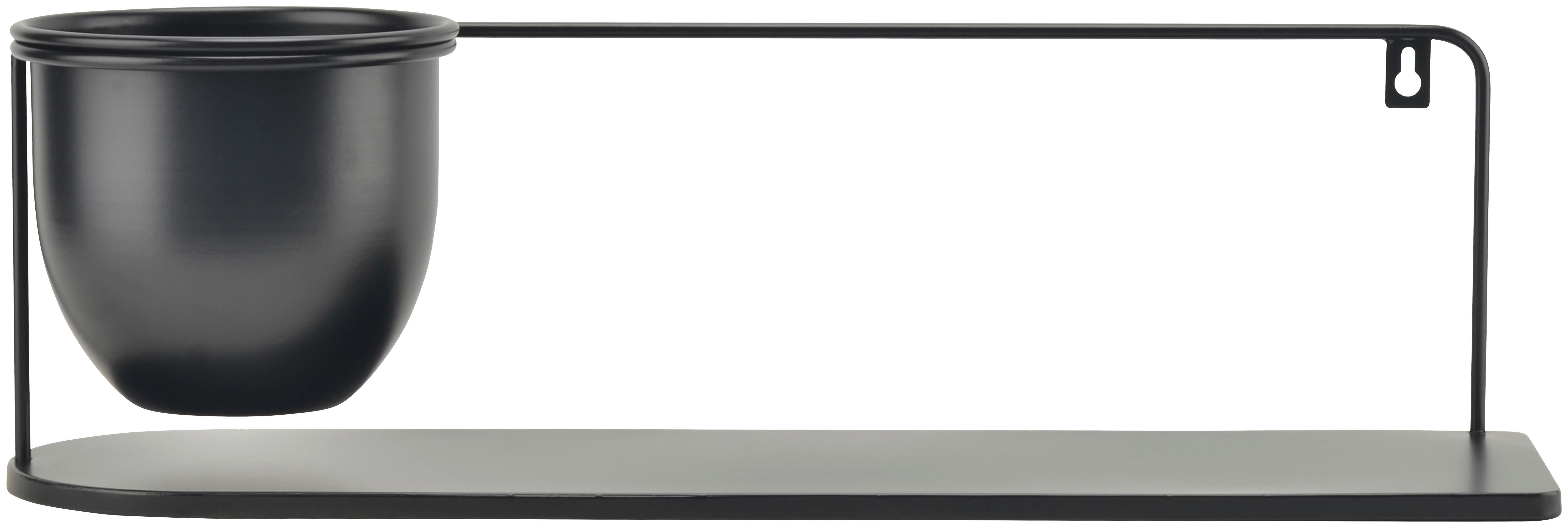 Obal na kvetináč LARA - čierna, Modern, kov (53/16/16cm) - Mömax