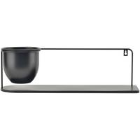 Obal na kvetináč LARA - čierna, Modern, kov (53/16/16cm) - Mömax