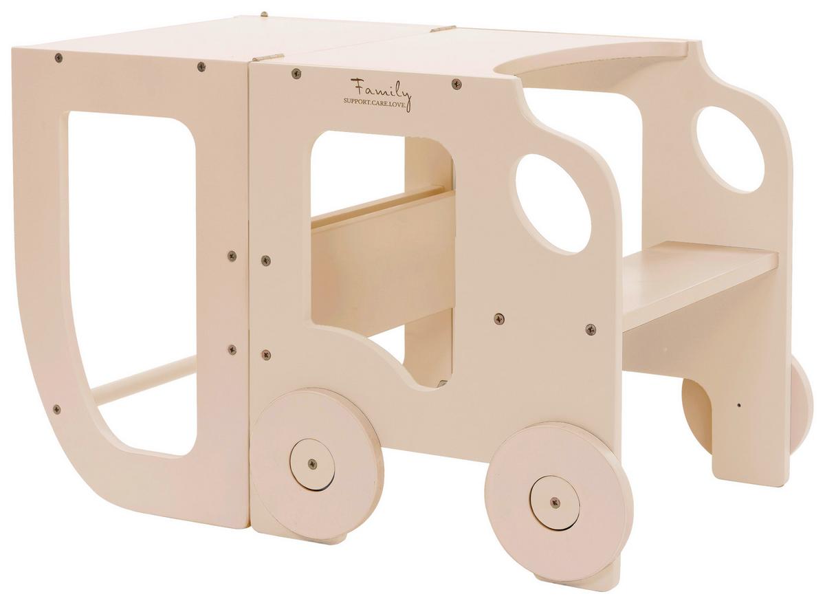 Kombihochstuhl Car Step Stool lackiert - Klar, Basics, Holz (38/90/40cm)