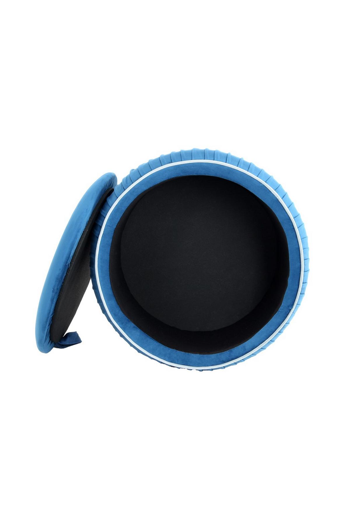 Hocker Adoree Bau B: 63 Cm - Blau, Design, Textil (63cm) - Kayoom