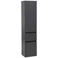 Hochschrank Kopenhagen B: 40 Cm Graphitfarben - Silberfarben/Graphitfarben, KONVENTIONELL, Holzwerkstoff (40/180/35cm) - Held