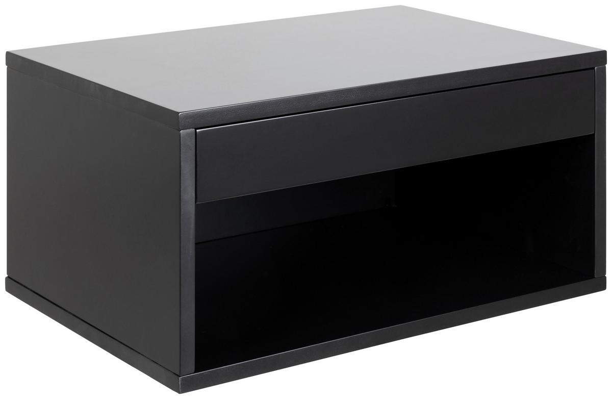 Nočný stolík CHOLET čierna - čierna, Modern, kompozitné drevo (50/24,3cm) - MID.YOU