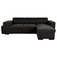 Ecksofa Sirius M schwarz, 251x165cm - Schwarz, KONVENTIONELL, Holz/Holzwerkstoff (251/165cm)