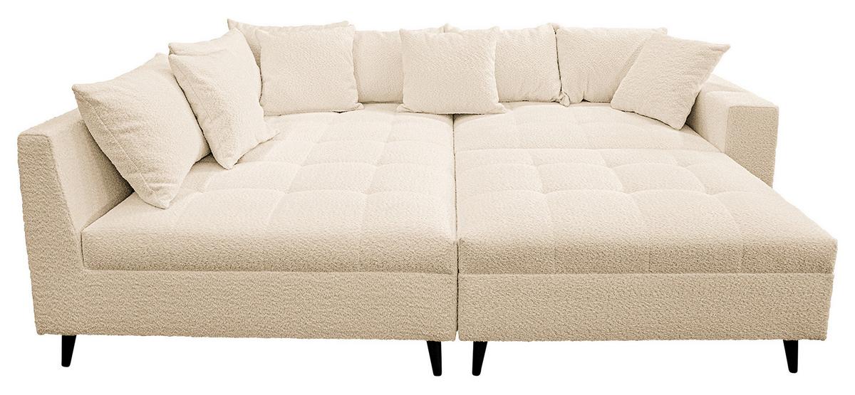 Ecksofa Pruno, Beige S: 174x247 Cm - Beige/Schwarz, Design, Textil (174/247cm) - MID.YOU