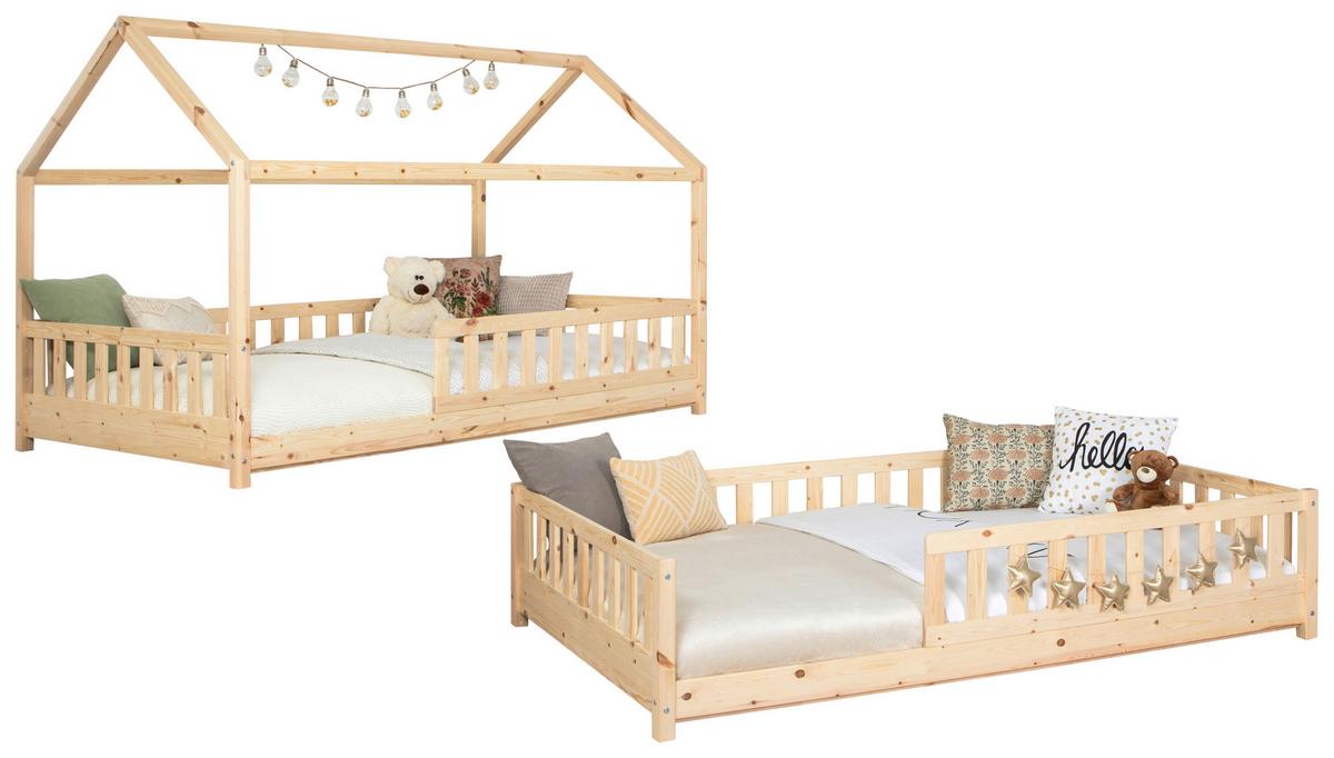 Hausbett 100/200 Cm In Naurfarben - Naturfarben, MODERN, Holz (100/200cm) - MID.YOU