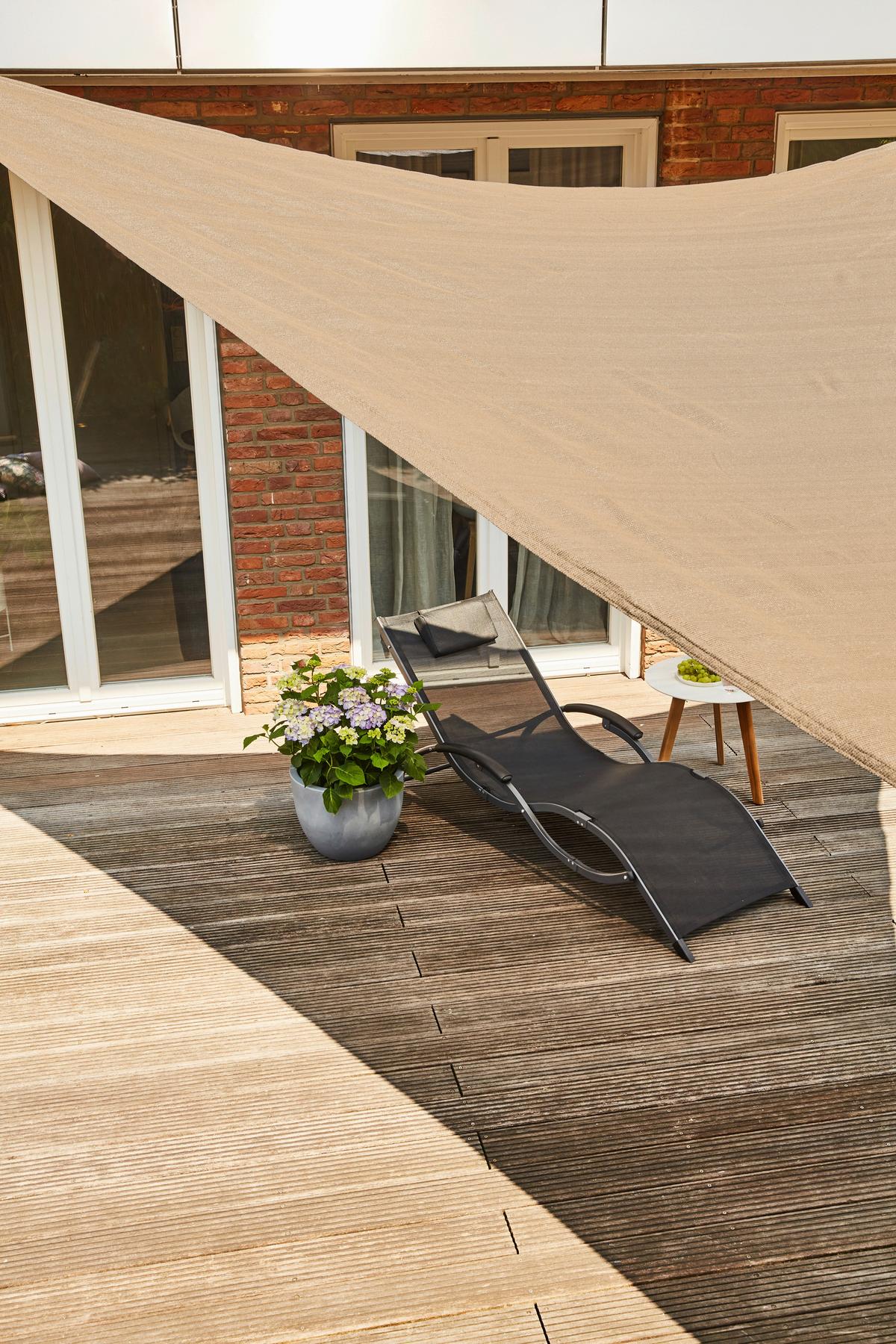 Sonnensegel H16887 - Sandfarben, MODERN, Textil/Metall (360/360/360cm) - Siena Garden