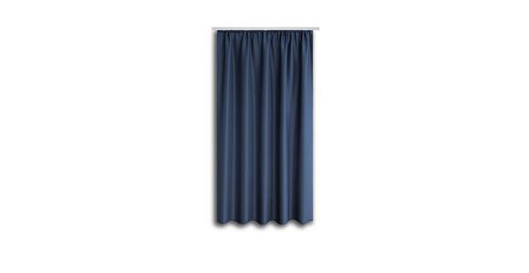 Vorhang mit Band Ben II 135x175 cm Blau - Blau, KONVENTIONELL, Textil (135/175cm) - Ondega