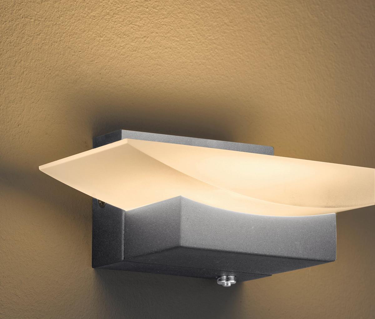 LED-Wandleuchte 30291 Bowl Tw - Schwarz/Weiß, Design, Glas/Metall (7/20/11cm) - Fischer & Honsel