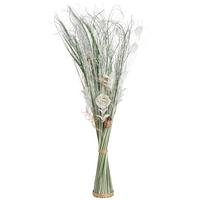 Dekostrauß Luise - Weiß/Grün, KONVENTIONELL, Naturmaterialien/Holz (100cm) - James Wood