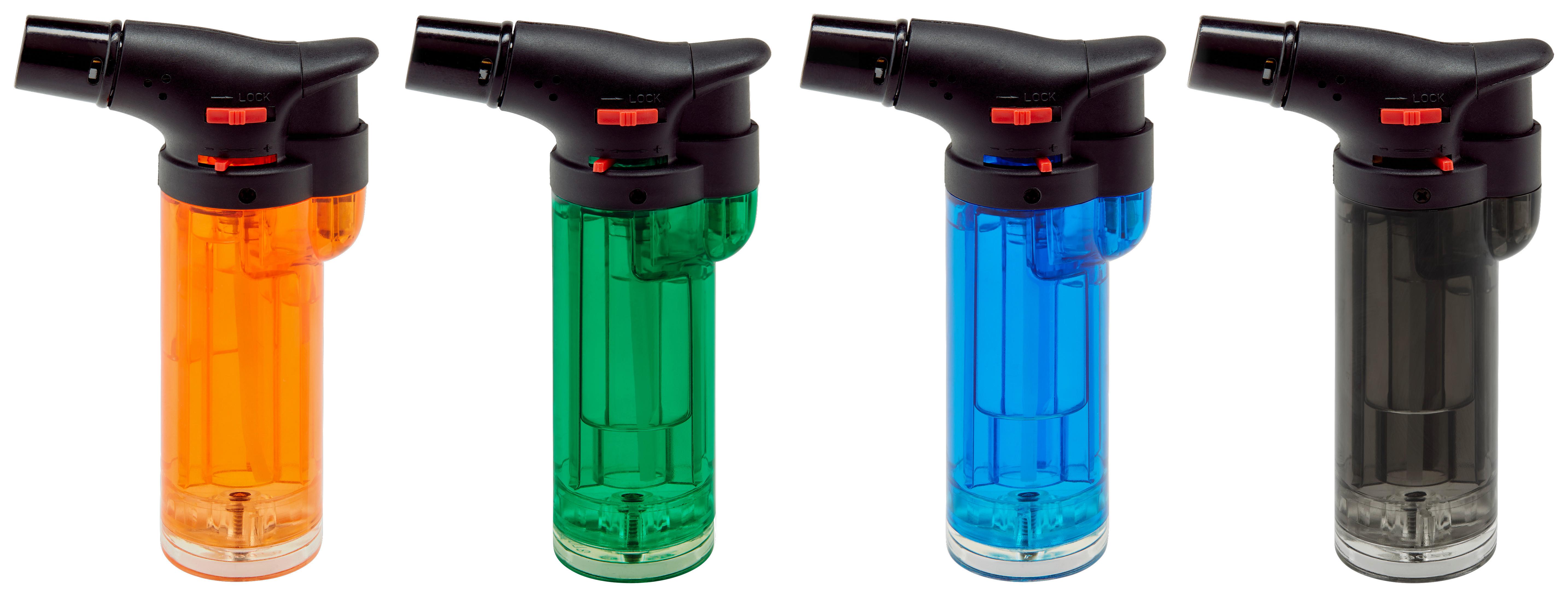 Minigasbrenner Torch farbl. sort. - Blau/Schwarz, Basics, Kunststoff