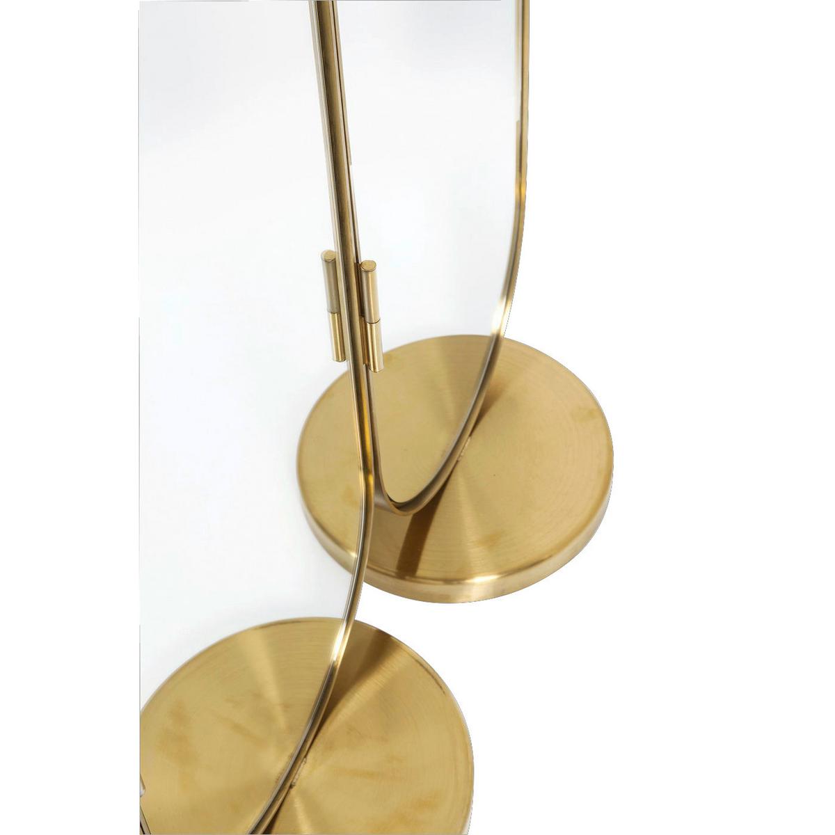 Paravent Curve / Swing -Trend- - Goldfarben, Trend, Glas/Metall (106/166/31cm) - Kare-Design