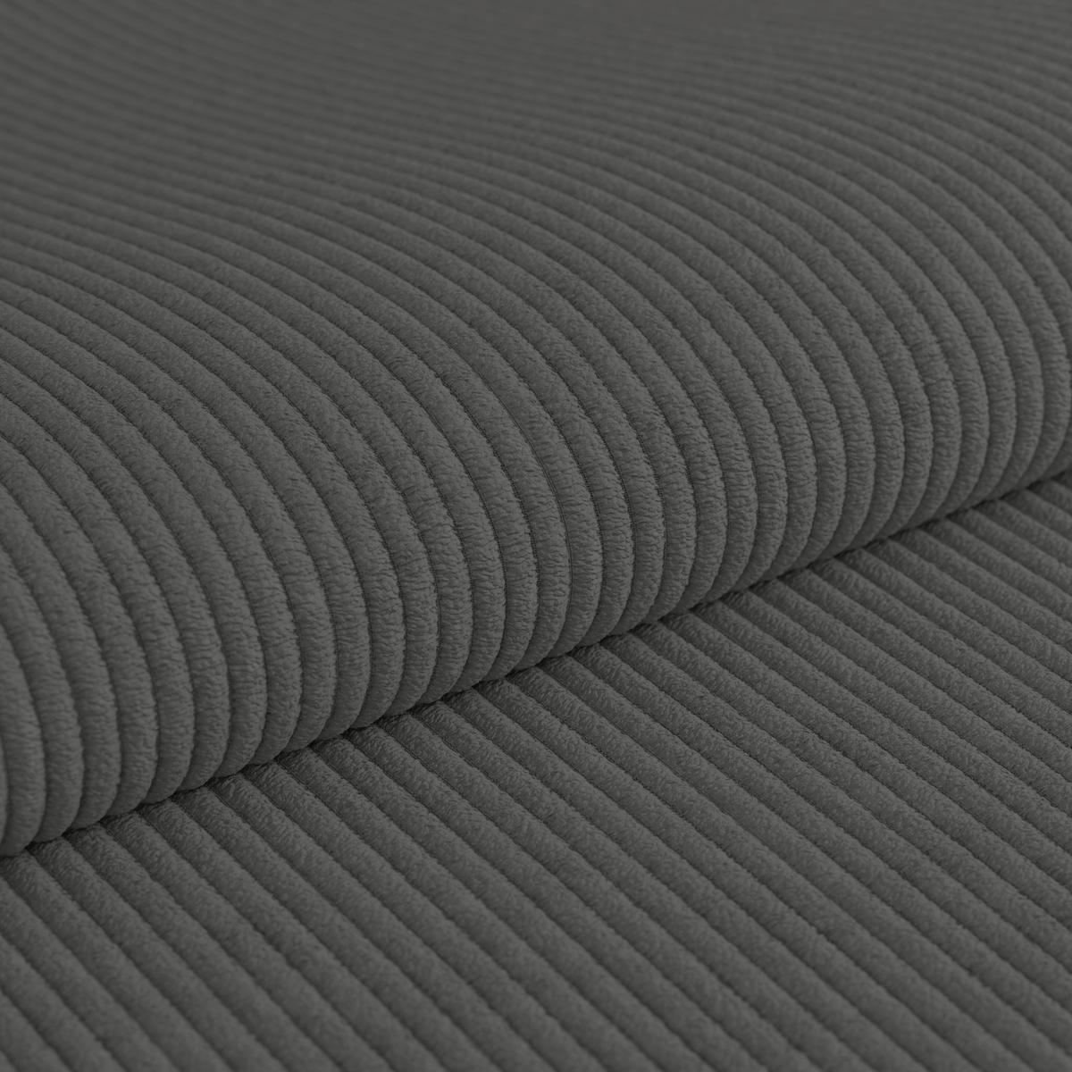Bigsofa Savona Cord anthrazit, 260x111cm - Anthrazit, Trend, Textil (260/77/111cm) - Luca Bessoni